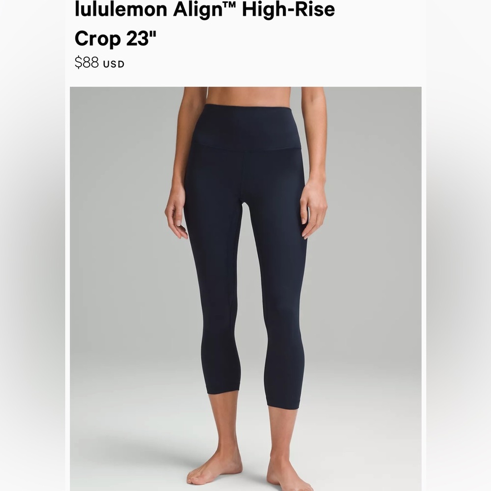 Navy lululemon align leggings 23
